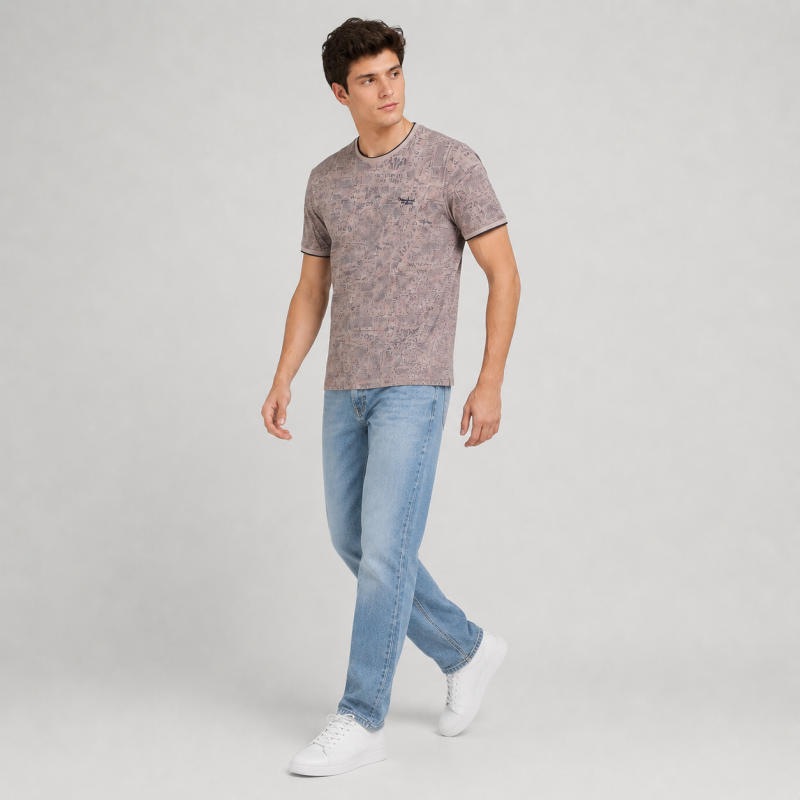 Футболка чоловіча Red-Down 2XL-5XL - великі розміри, 95% бавовна 5% еластан,XXXL,Мокко