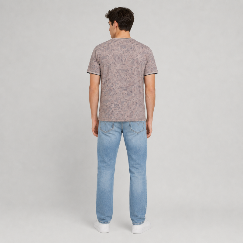 Футболка чоловіча Red-Down 2XL-5XL - великі розміри, 95% бавовна 5% еластан,XXXL,Мокко