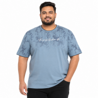 Футболка Red Down чоловіча 6XL-9XL бавовняна великого розміру, 8XL, Морська хвиля